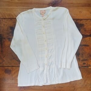 Vintage April Cornell Blouse – Size L – White